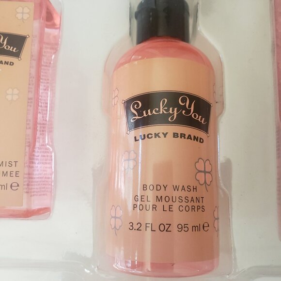 Lucky You Lucky Brand Spa Gift Set Fragrance Mist Body Wash Bath Salts and Bath - Picture 3 of 6